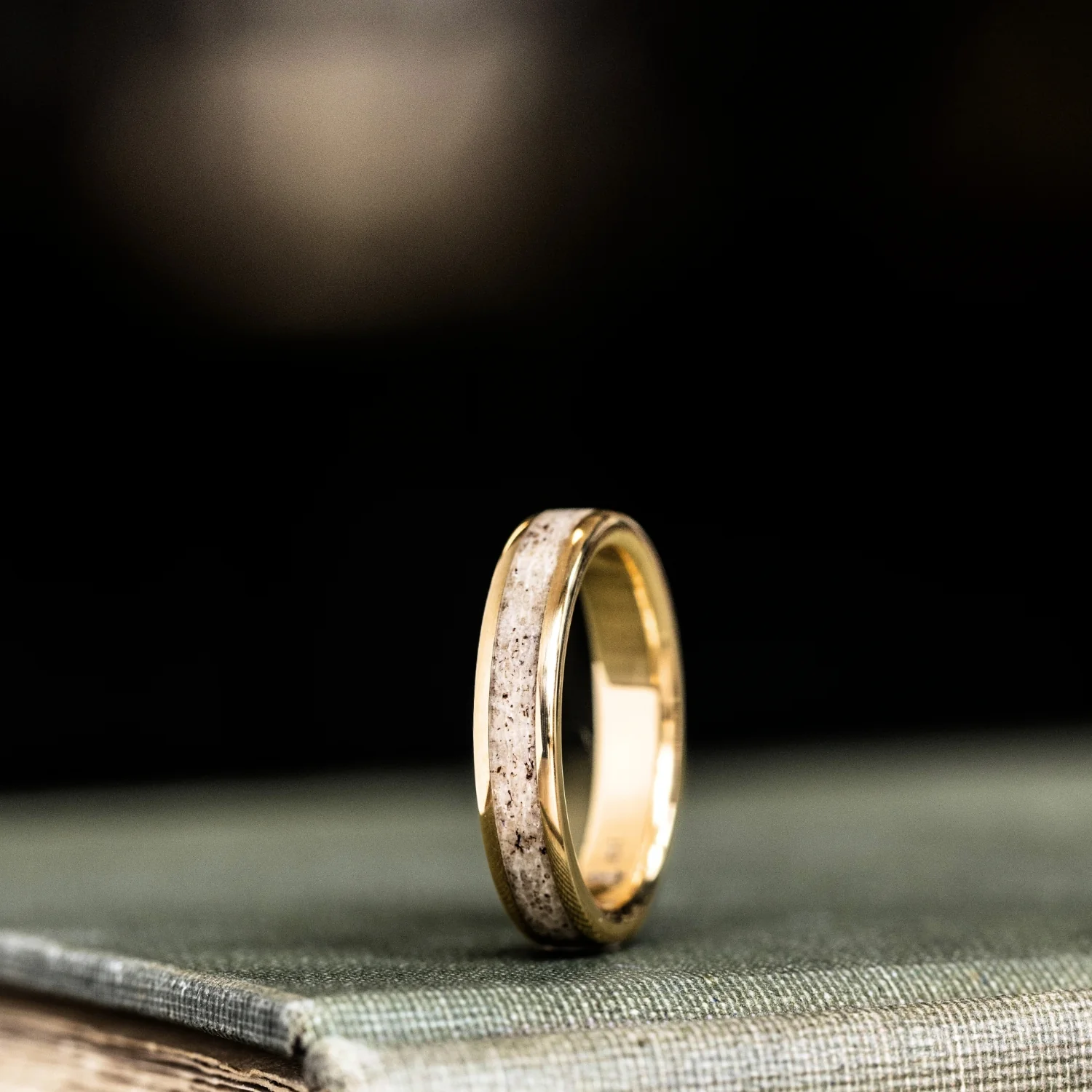 The Huntress | Women's Elk Antler and Gold Ring - Image 4