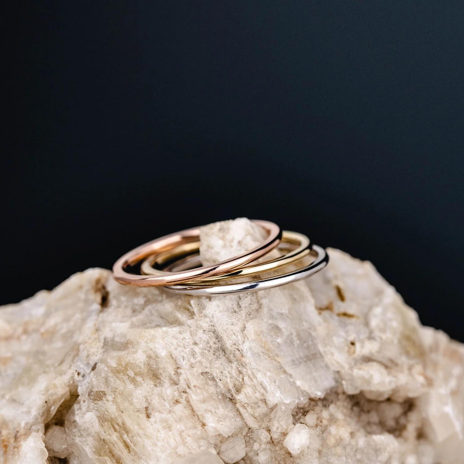 The Meridian | 1mm Women's Rose Gold Stacking Ring - Image 7