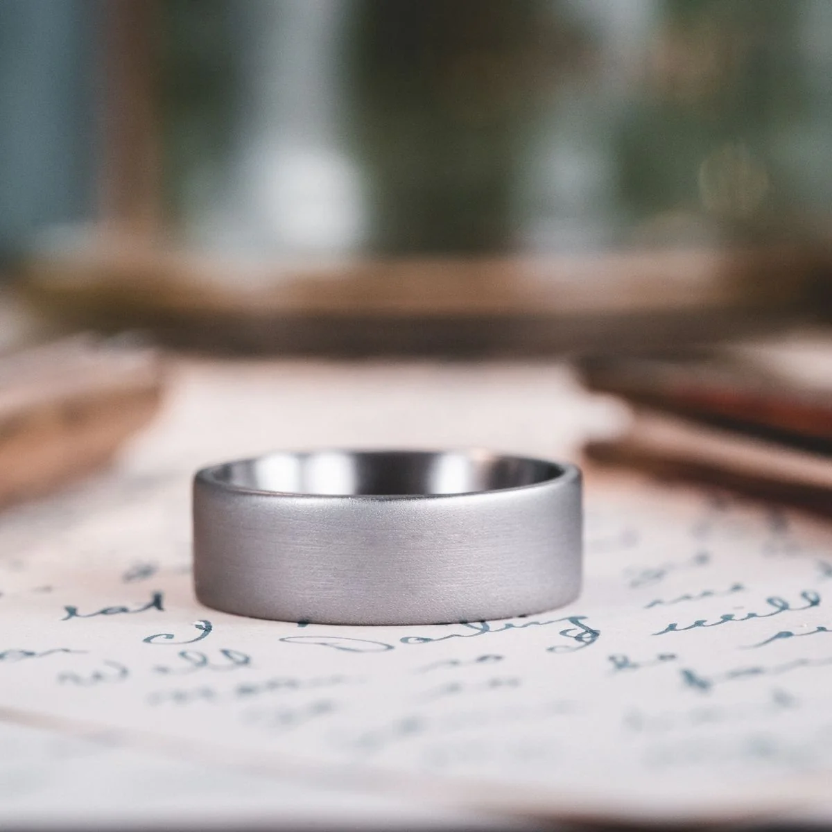 The Aerodyne | Men's Brushed Titanium Wedding Band - Image 4