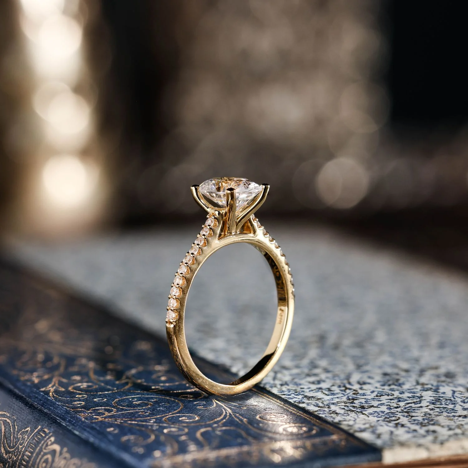 The Chloe - Oval Diamond Engagement Ring with Pavé Diamond Setting - Image 14