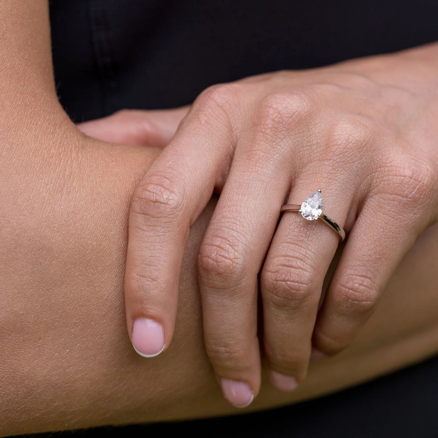 The Julia - Pear-Shaped Diamond Solitaire Engagement Ring - Image 4