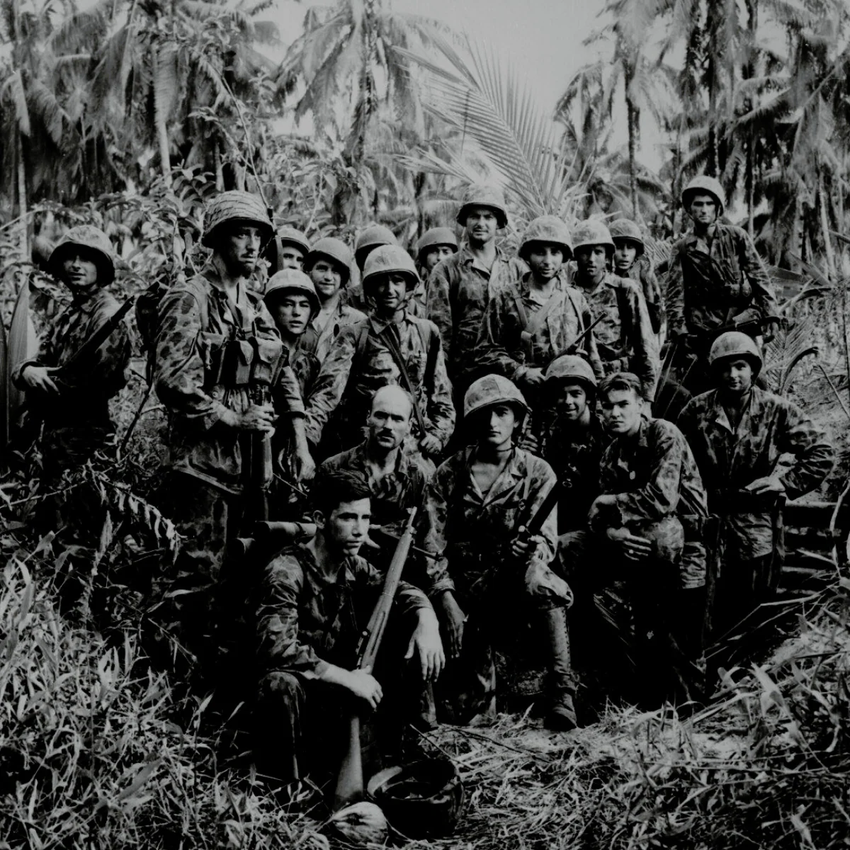 The Leatherneck | Men's Titanium Wedding Band with Marine Desert MARPAT Uniform & Bloodwood Inlays - Image 6