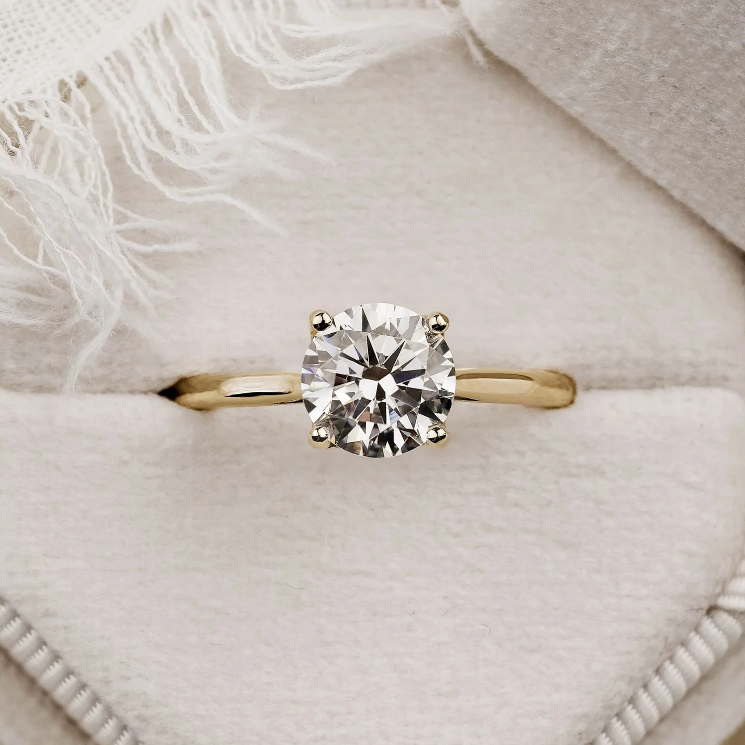 The Lily - Solitaire Round Diamond Engagement Ring with Nature-Inspired Setting - Image 10
