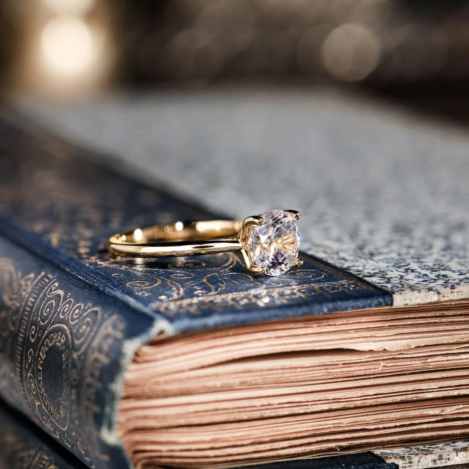 The Lily - Solitaire Round Diamond Engagement Ring with Nature-Inspired Setting - Image 6