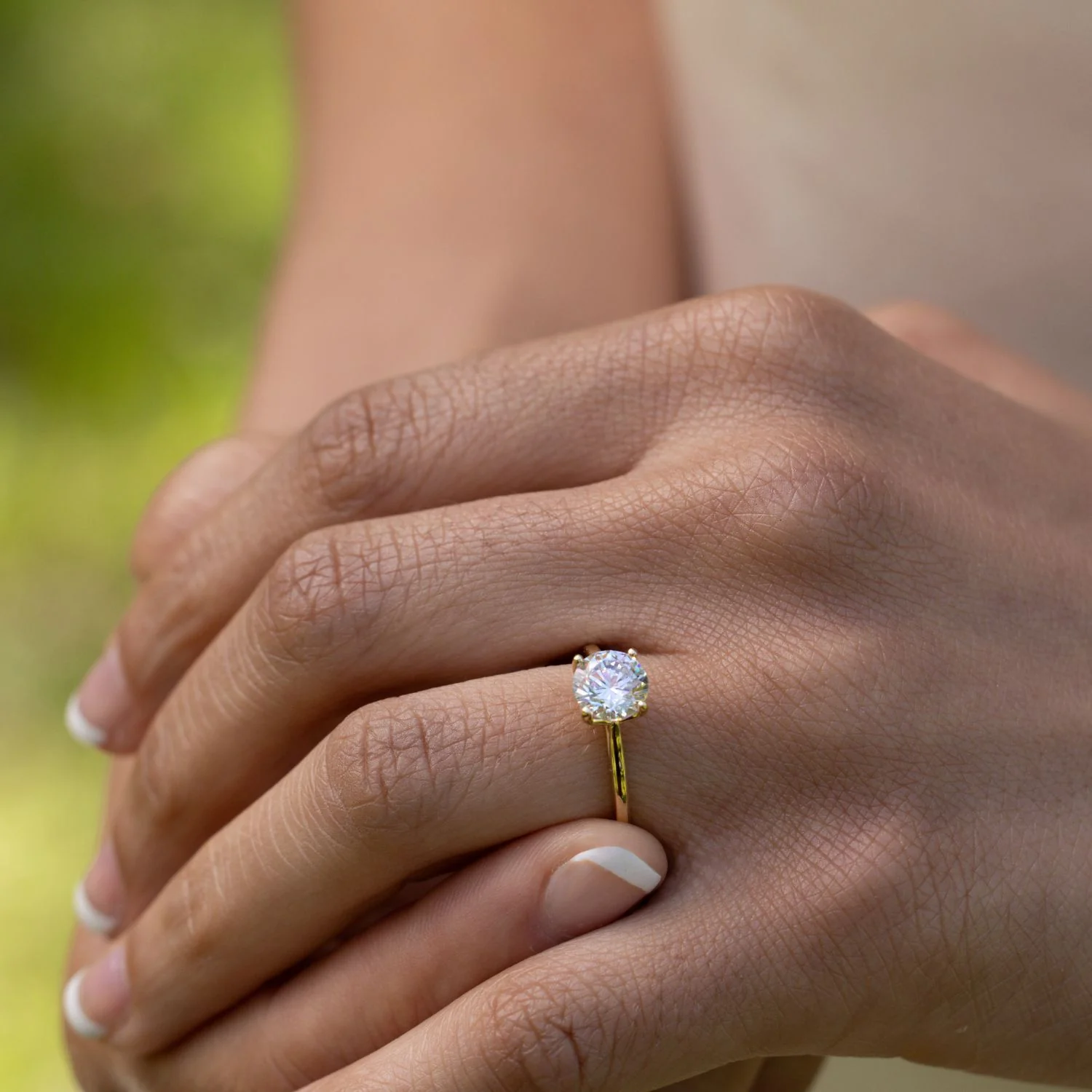 The Lily - Solitaire Round Diamond Engagement Ring with Nature-Inspired Setting - Image 9