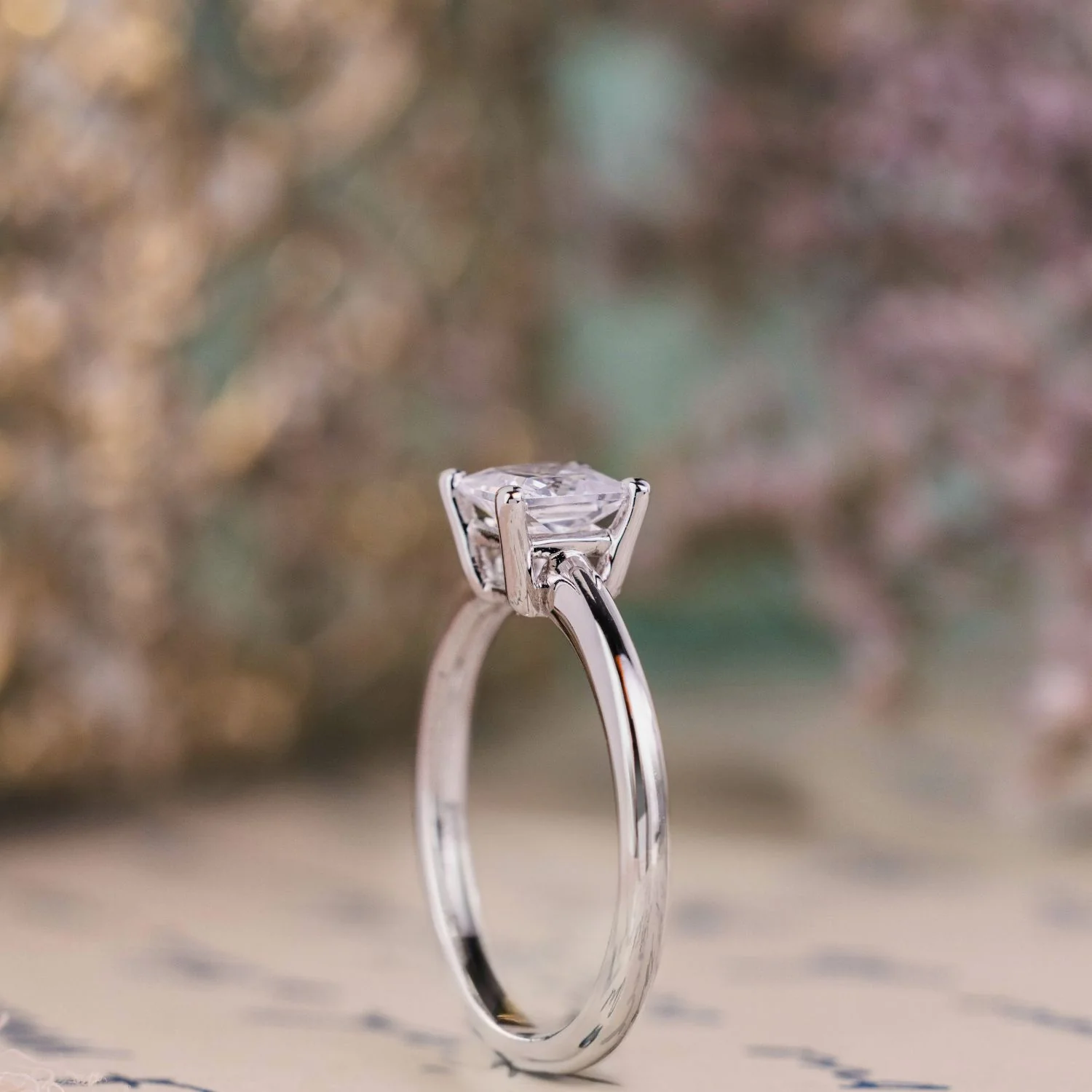 The Louisa - Solitaire Princess Cut Diamond Engagement Ring - Image 6
