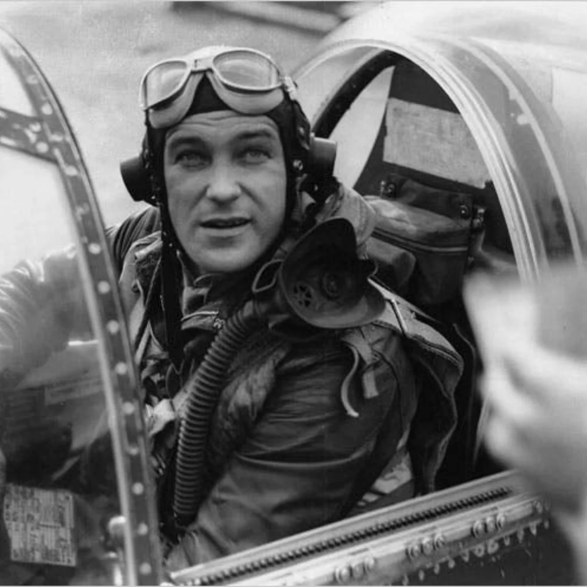 The Maverick | Men's Titanium Wedding Band with Vintage Air Force Flight Suit & Louisiana Bogwood - Image 7