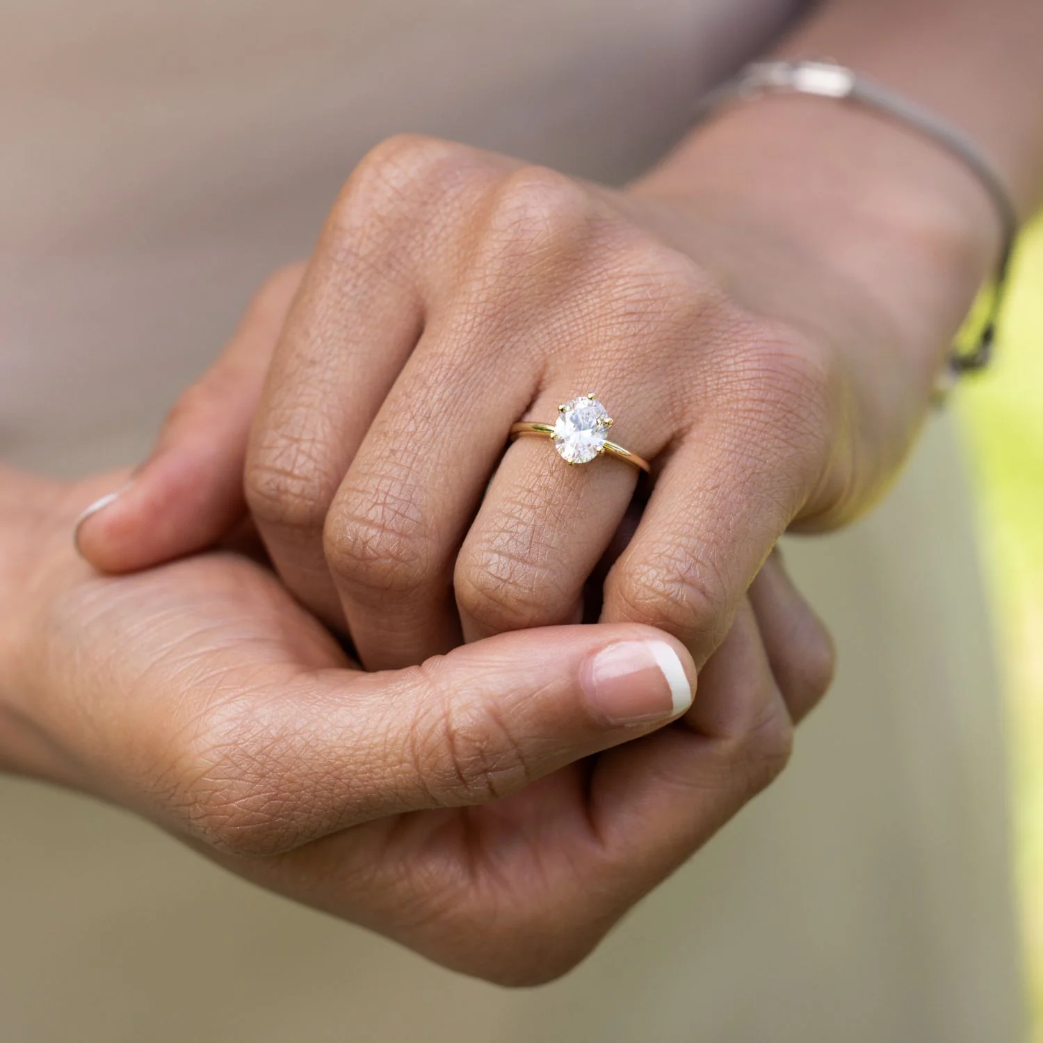 The Olivia - Classic Solitaire Oval Diamond Engagement Ring - Image 5