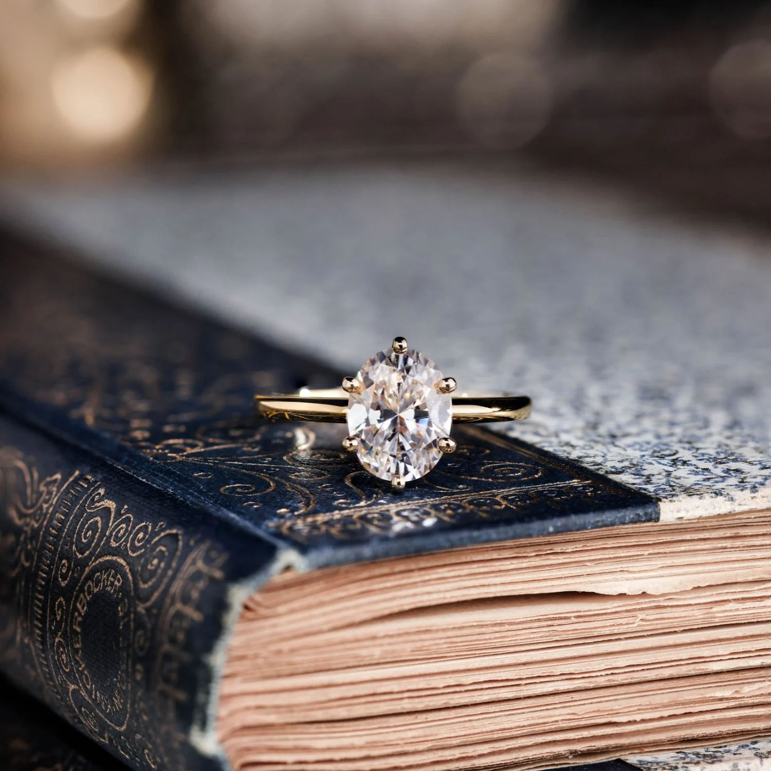 The Olivia - Classic Solitaire Oval Diamond Engagement Ring - Image 6