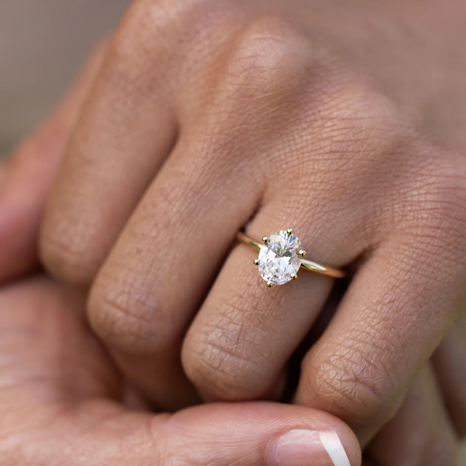 The Olivia - Classic Solitaire Oval Diamond Engagement Ring - Image 9