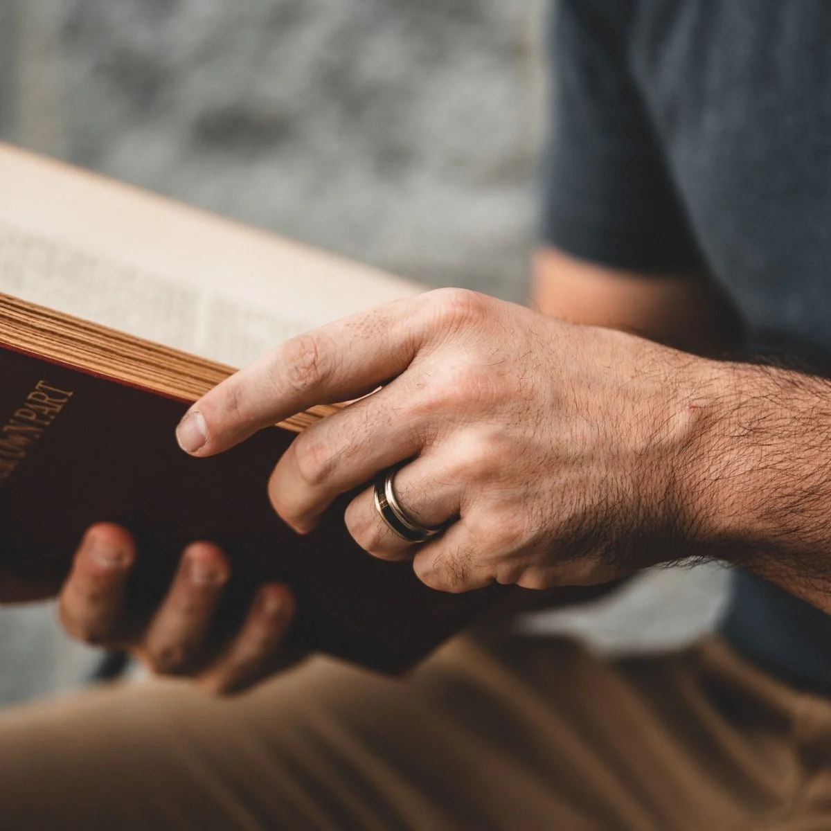 The Oxford Don | Men's Black Whiskey Barrel & Titanium Wedding Band with Dual Metal Inlays - Image 6