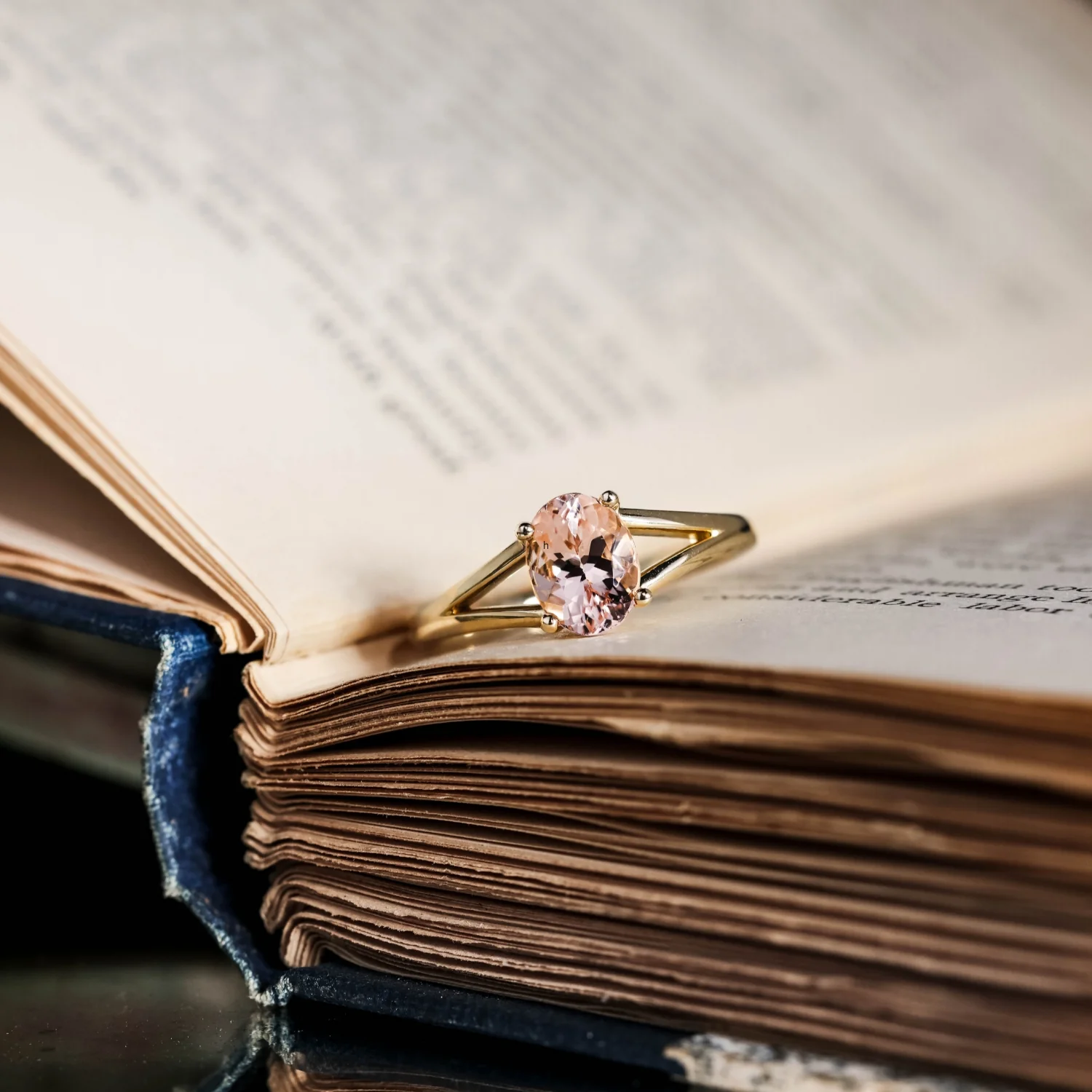 The Sedona - Natural Peach Morganite Solitaire Oval Engagement Ring - Image 26