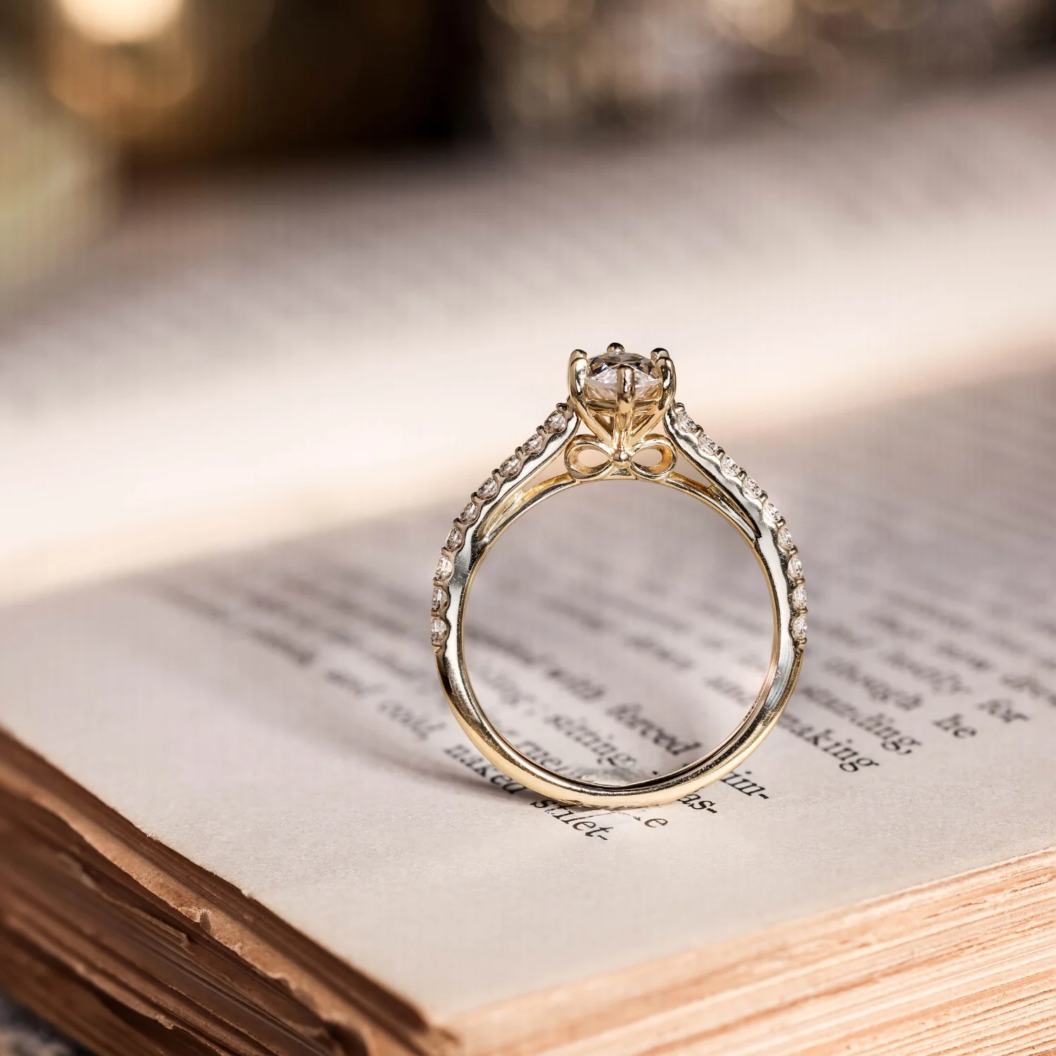 The Verity - Marquise Diamond Engagement Ring with Pavé Diamond Setting - Image 11